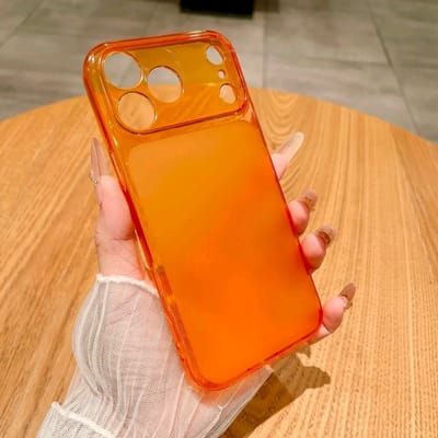 Soft Matte Transparent Camera Cutout Glossy Bumper Case_img_4