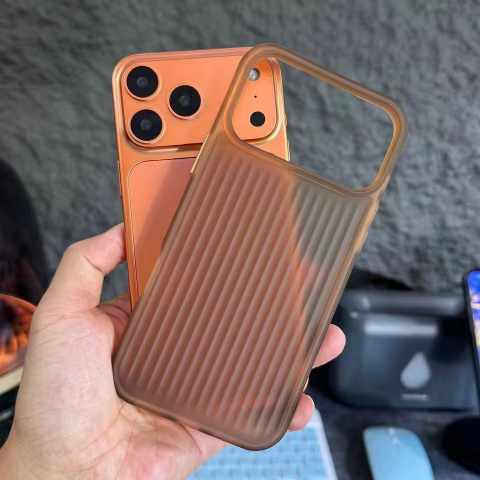 Luxury Vertical Groove Translucent Matte Soft iPhone Case
