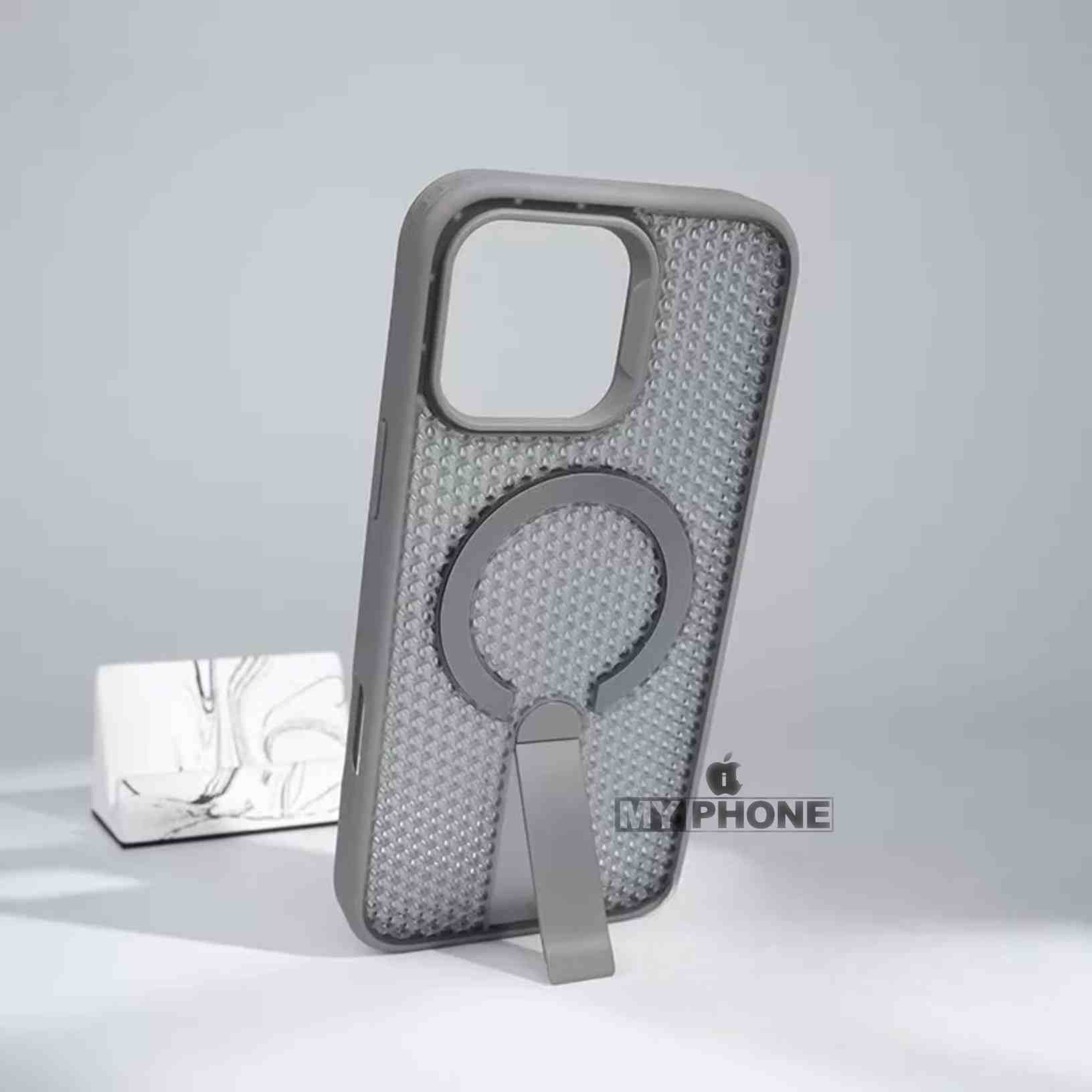 Luxury MagSafe Heat Dissipation Case with Built-in Kickstand for iPhone