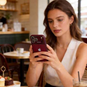 Luxury Wine Red Leather Texture iPhone Case with Full Camera Protection – Case Aito Edition_img_1