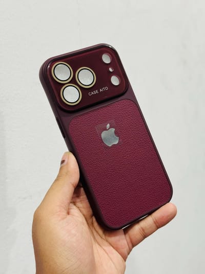 Luxury Wine Red Leather Texture iPhone Case with Full Camera Protection – Case Aito Edition_img_4