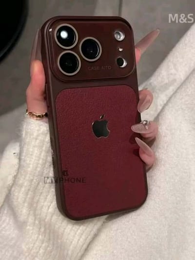 Luxury Wine Red Leather Texture iPhone Case with Full Camera Protection – Case Aito Edition_img_3