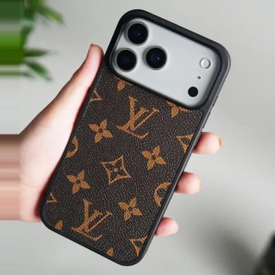 Premium LV Monogram Edition Leather Texture iPhone Case_img_1